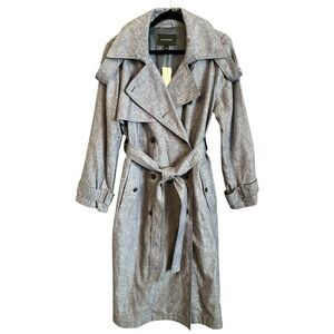 Banana Republic Classic Herringbone Linen Blend Trench Coat